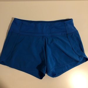 blue lulu lemon shorts